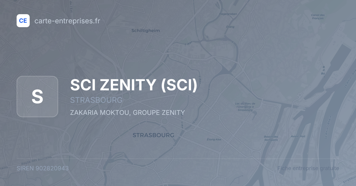 SCI ZENITY (SCI) — 902820943 — fiche entreprise