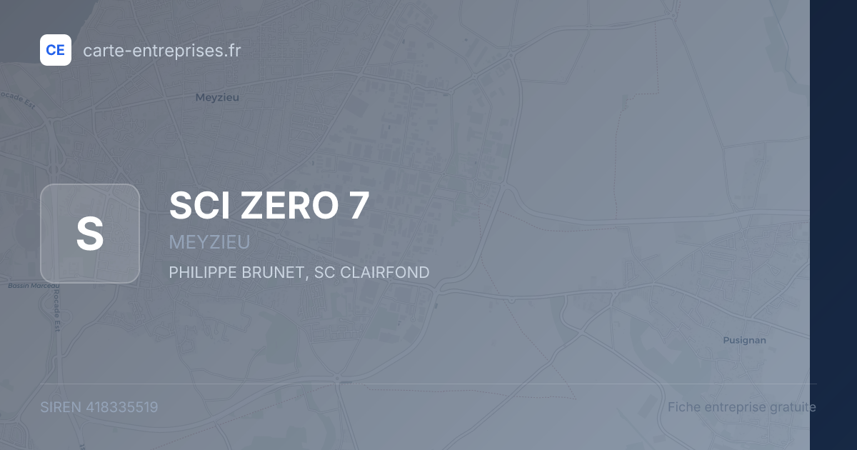 SCI ZERO 7 — 418335519 — fiche entreprise