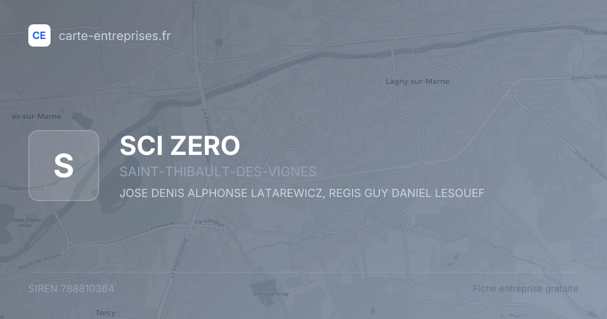 SCI ZERO — 788810364 — fiche entreprise