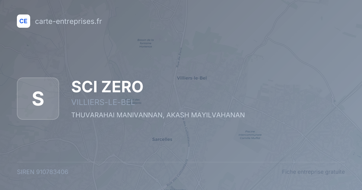 SCI ZERO — 910783406 — fiche entreprise