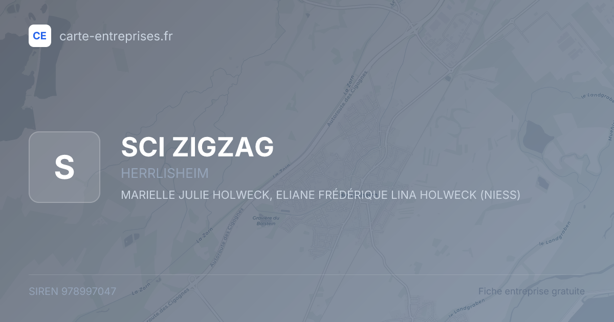 SCI ZIGZAG — 978997047 — fiche entreprise