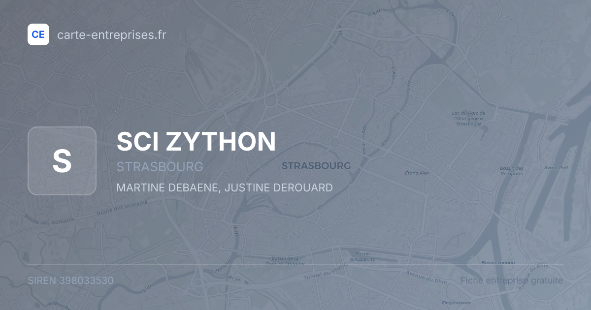 SCI ZYTHON — 398033530 — fiche entreprise