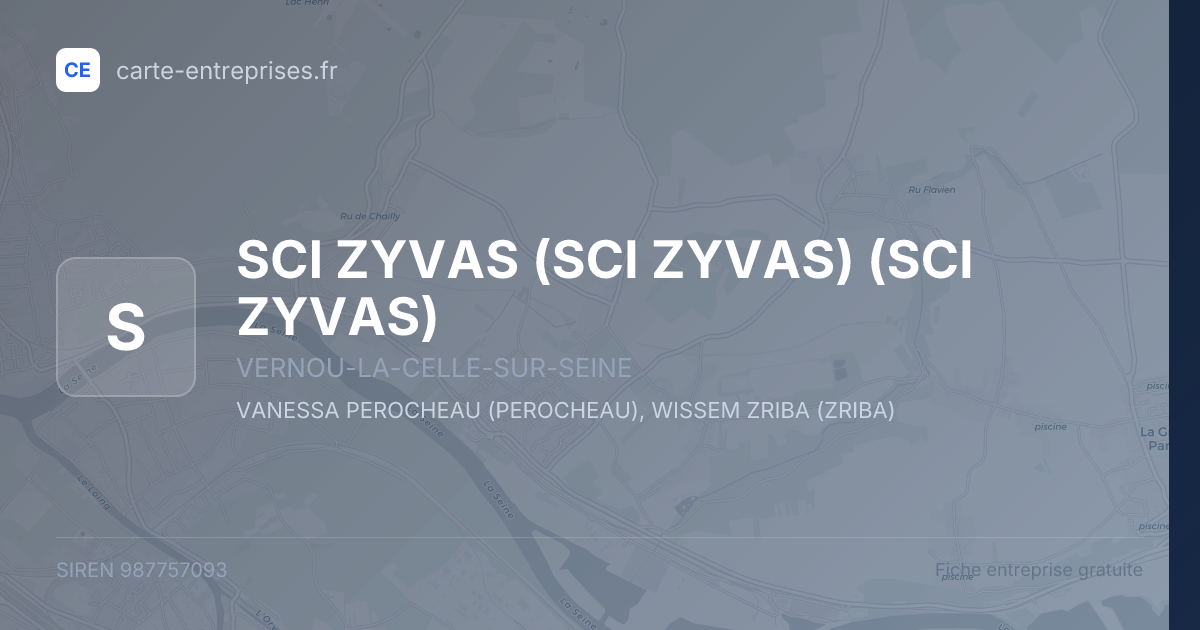 SCI ZYVAS (SCI ZYVAS) (SCI ZYVAS) — 987757093 — fiche entreprise