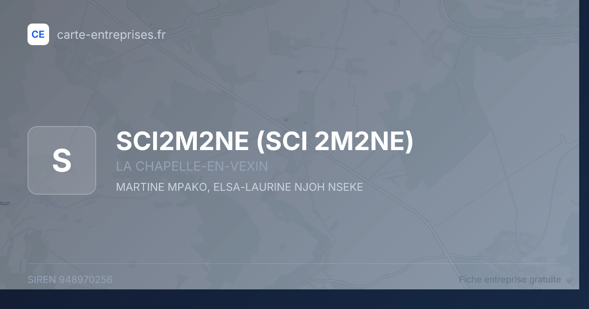 SCI2M2NE (SCI 2M2NE) — 948970256 — fiche entreprise