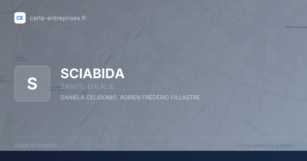 SCIABIDA — 929916971 — fiche entreprise
