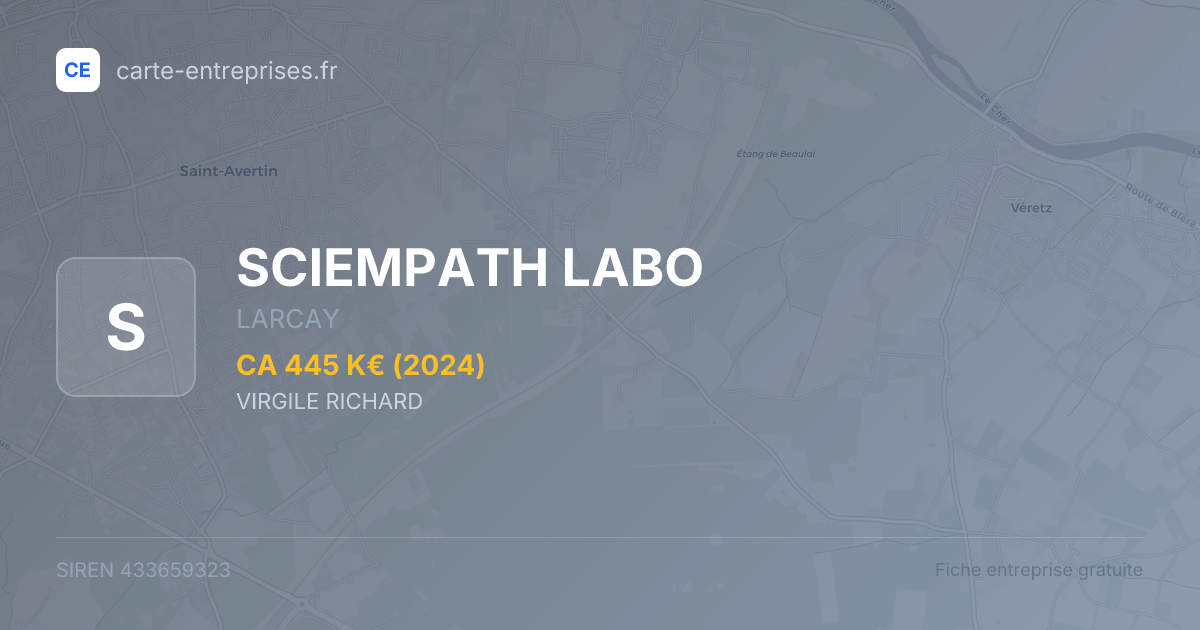 SCIEMPATH LABO — 433659323 — fiche entreprise