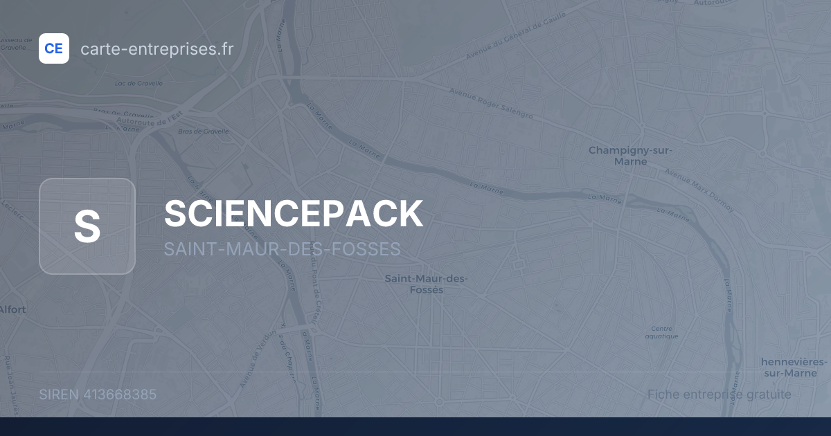 SCIENCEPACK — 413668385 — fiche entreprise
