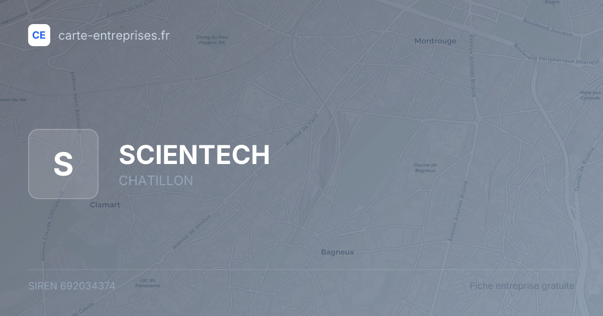 SCIENTECH — 692034374 — fiche entreprise