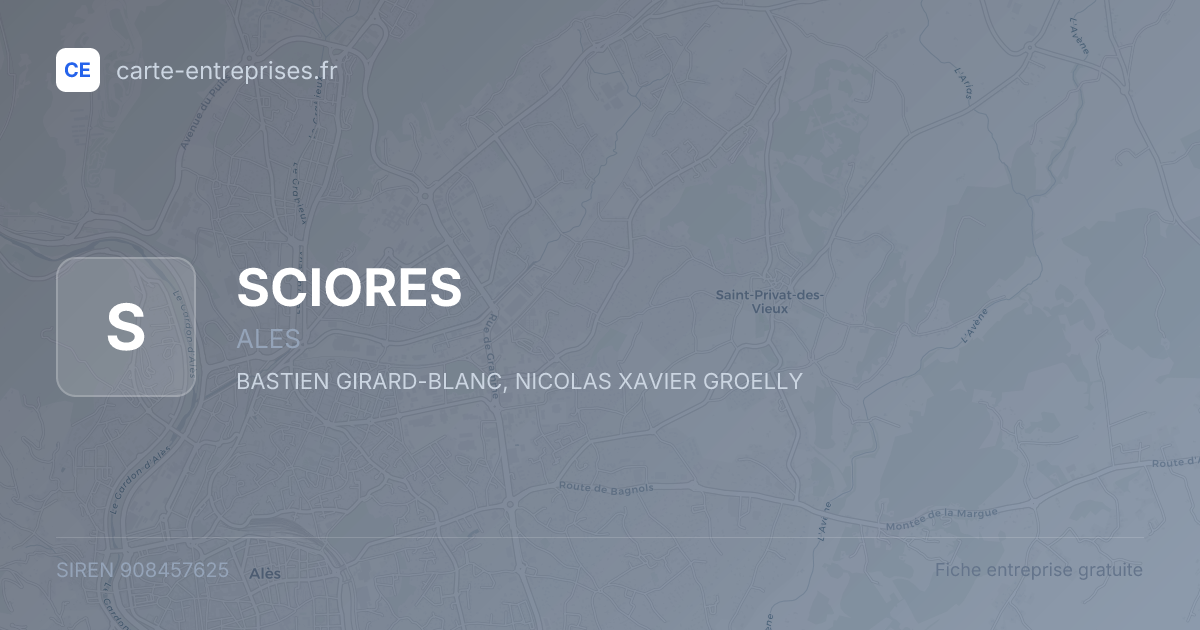 SCIORES — 908457625 — fiche entreprise