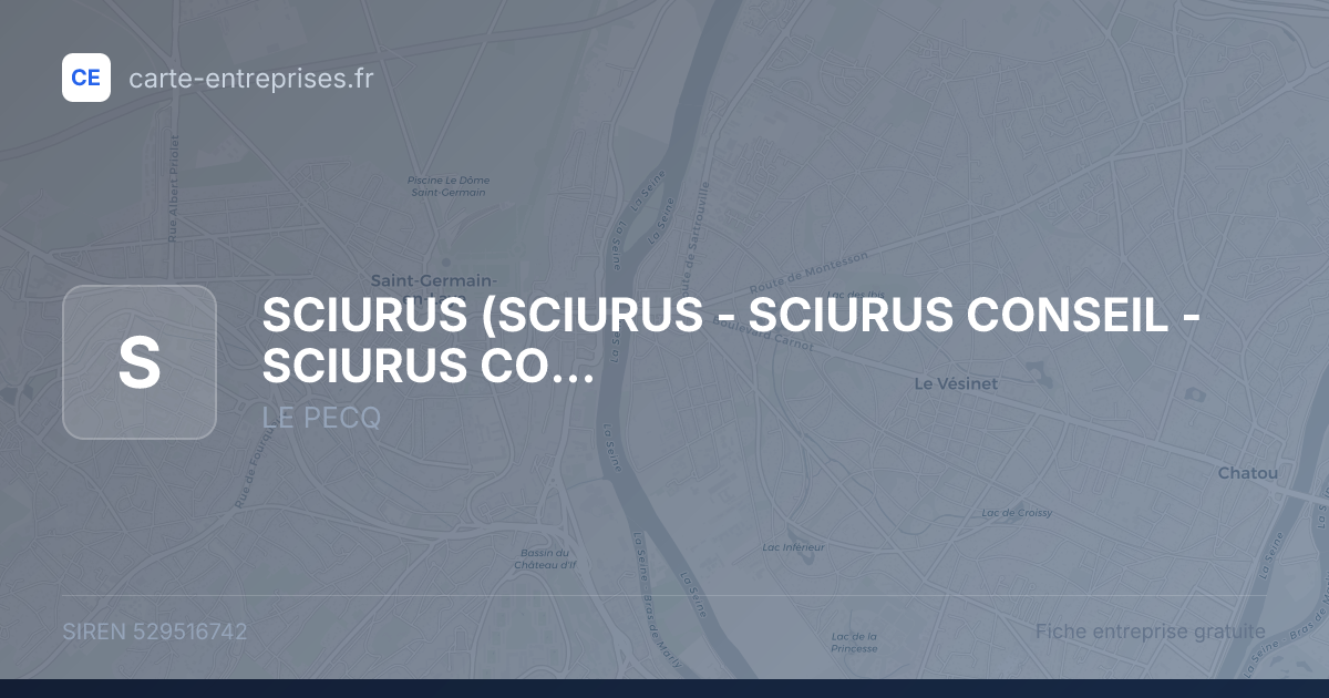 SCIURUS (SCIURUS - SCIURUS CONSEIL - SCIURUS CONSULTING) — 529516742 — fiche entreprise