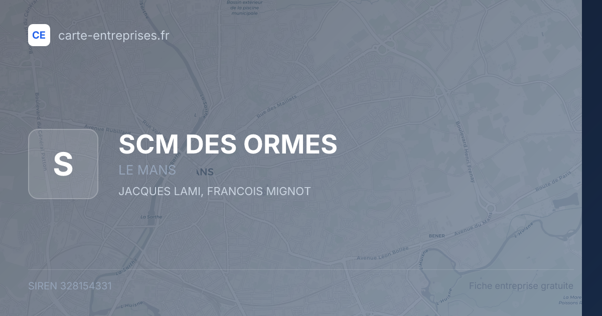 SCM DES ORMES — 328154331 — fiche entreprise