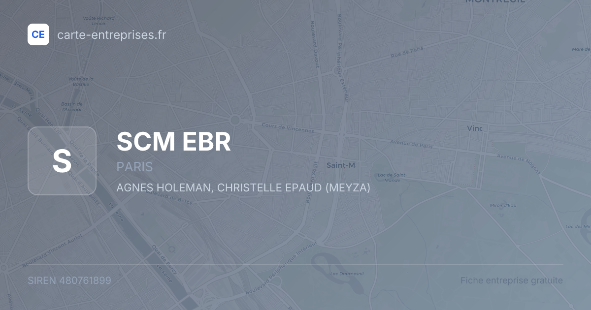 SCM EBR — 480761899 — fiche entreprise