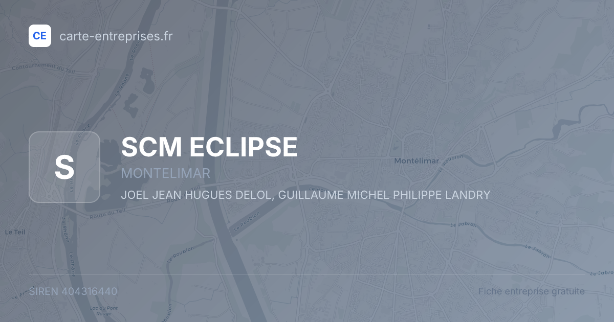 SCM ECLIPSE — 404316440 — fiche entreprise