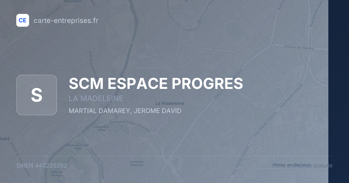SCM ESPACE PROGRES — 440225282 — fiche entreprise