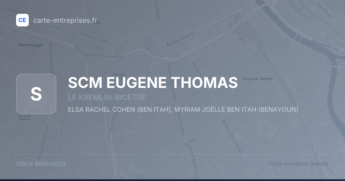 SCM EUGENE THOMAS — 985034255 — fiche entreprise