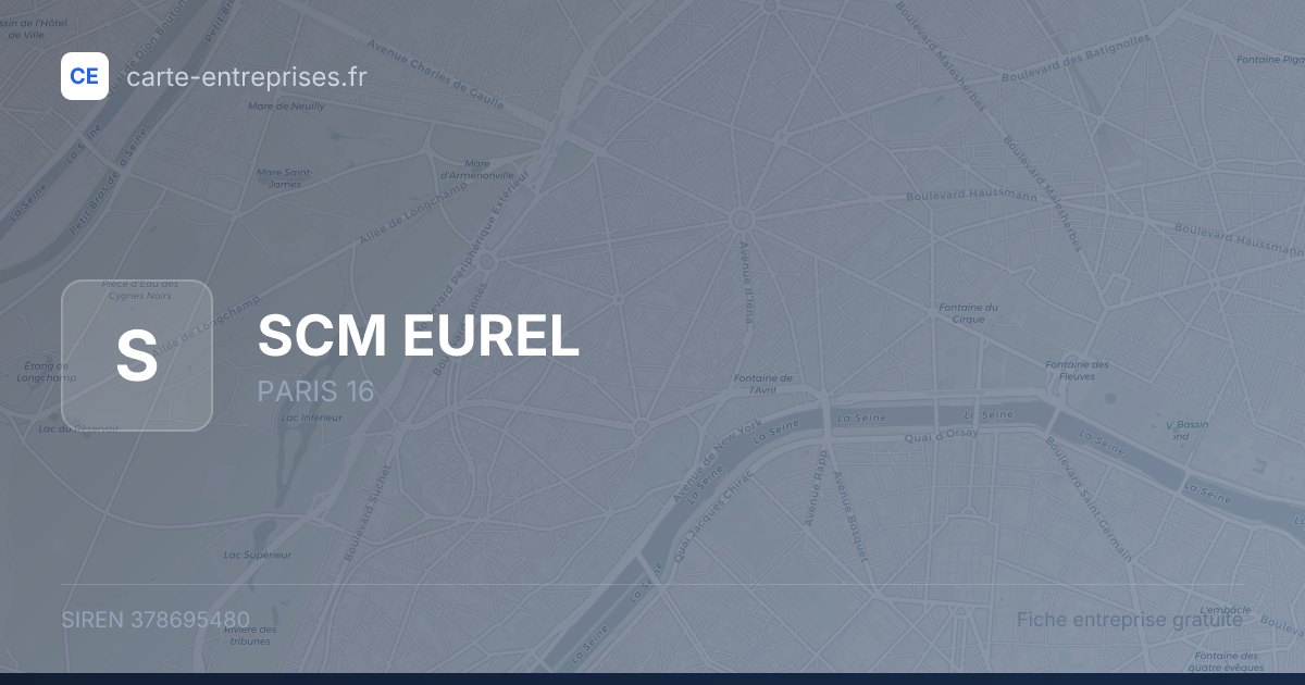 SCM EUREL — 378695480 — fiche entreprise