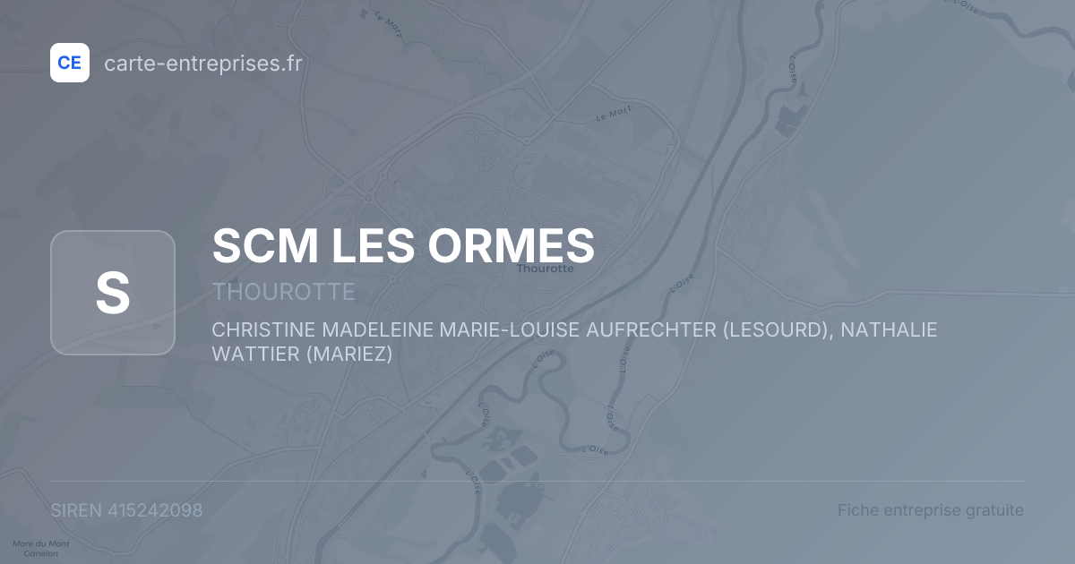 SCM LES ORMES — 415242098 — fiche entreprise