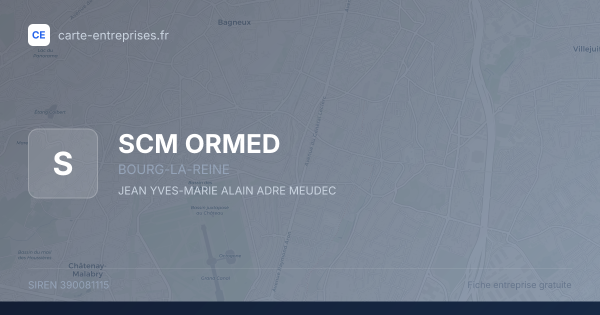 SCM ORMED — 390081115 — fiche entreprise
