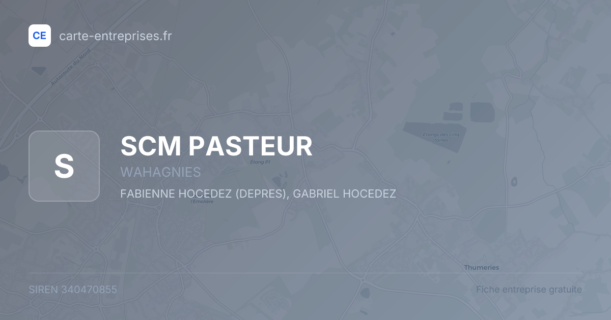 SCM PASTEUR — 340470855 — fiche entreprise