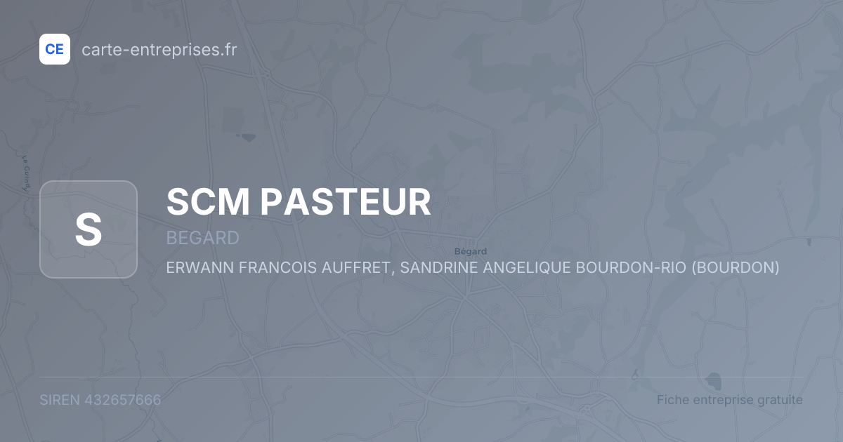 SCM PASTEUR — 432657666 — fiche entreprise