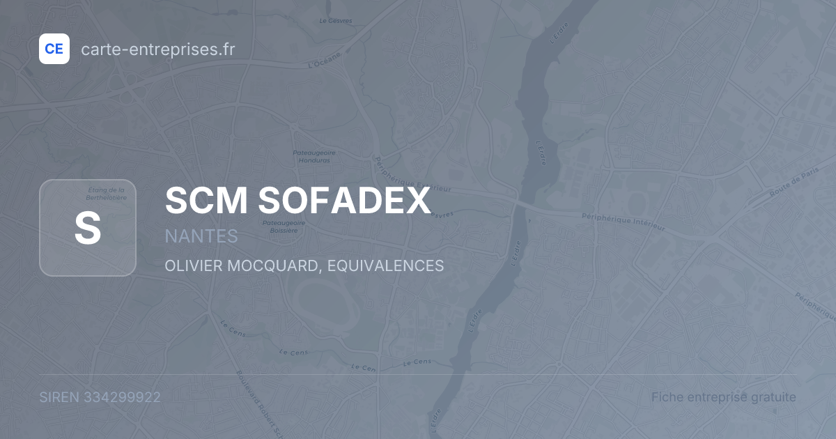 SCM SOFADEX — 334299922 — fiche entreprise