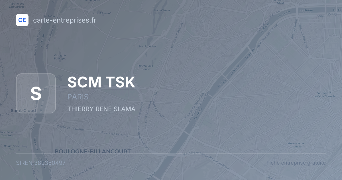 SCM TSK — 389350497 — fiche entreprise