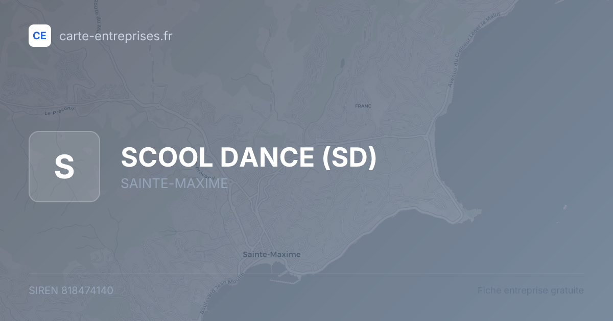 SCOOL DANCE (SD) — 818474140 — fiche entreprise