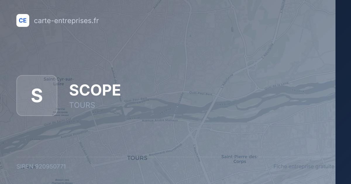SCOPE — 920950771 — fiche entreprise