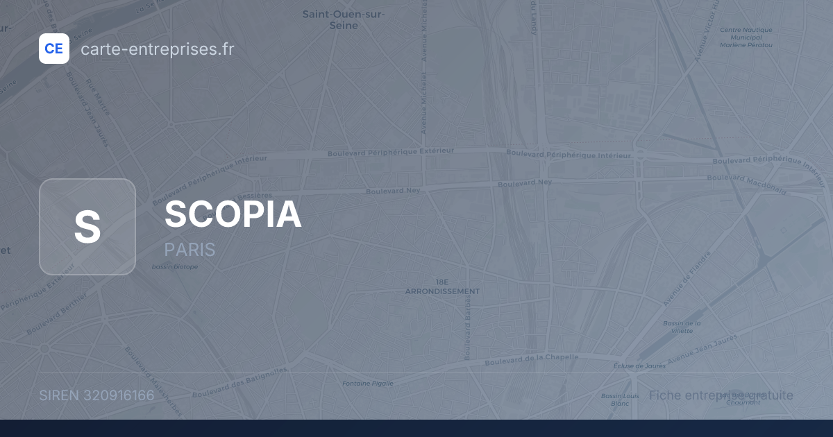 SCOPIA — 320916166 — fiche entreprise