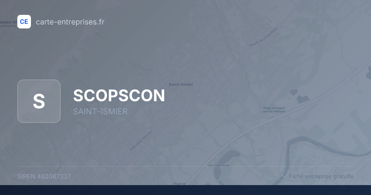 SCOPSCON — 482067337 — fiche entreprise