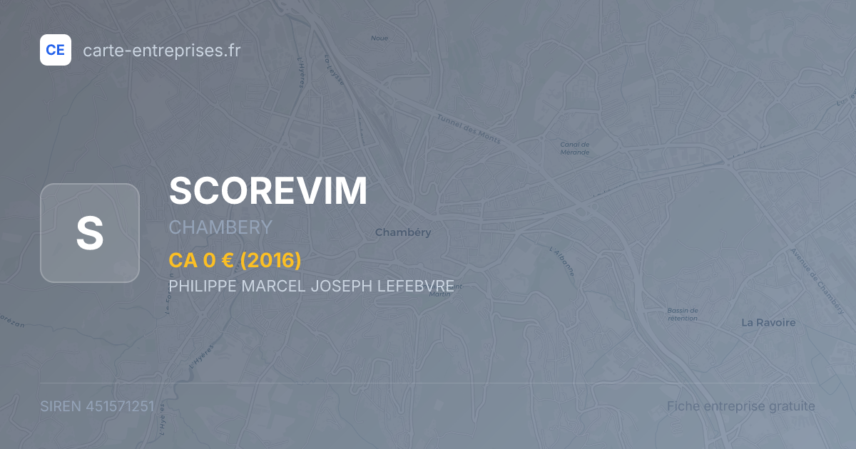 SCOREVIM — 451571251 — fiche entreprise