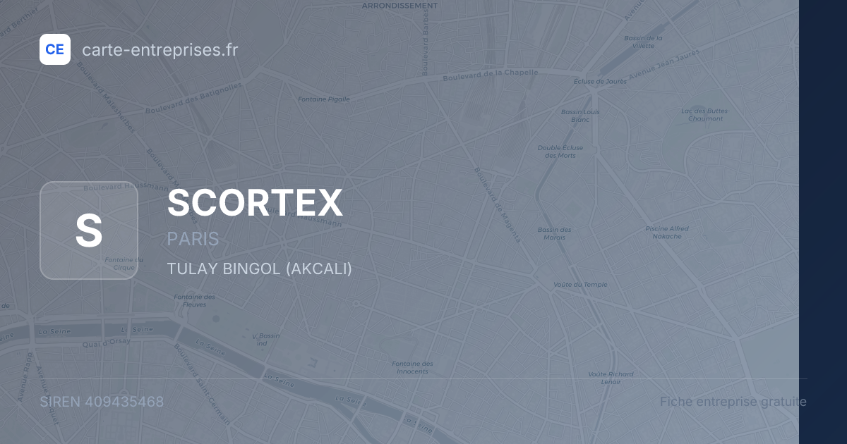 SCORTEX — 409435468 — fiche entreprise