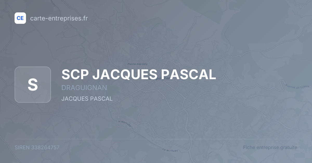 SCP JACQUES PASCAL — 338264757 — fiche entreprise