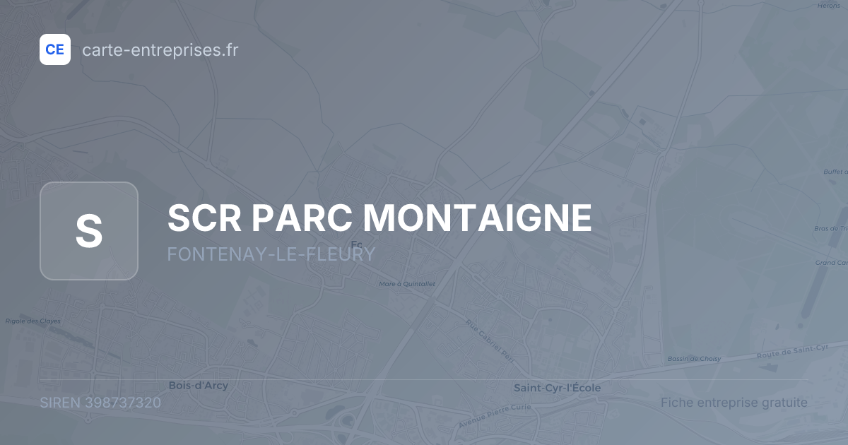 SCR PARC MONTAIGNE — 398737320 — fiche entreprise