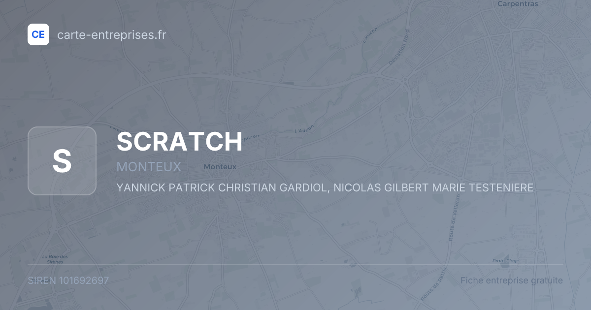 SCRATCH — 101692697 — fiche entreprise