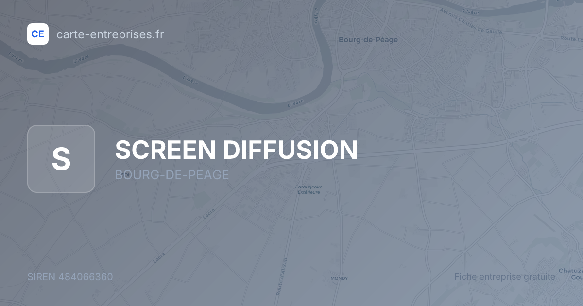 SCREEN DIFFUSION — 484066360 — fiche entreprise