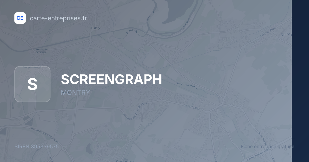 SCREENGRAPH — 395339575 — fiche entreprise