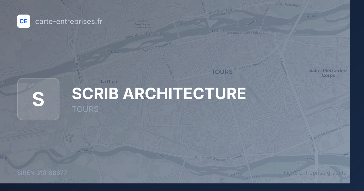 SCRIB ARCHITECTURE — 310188677 — fiche entreprise