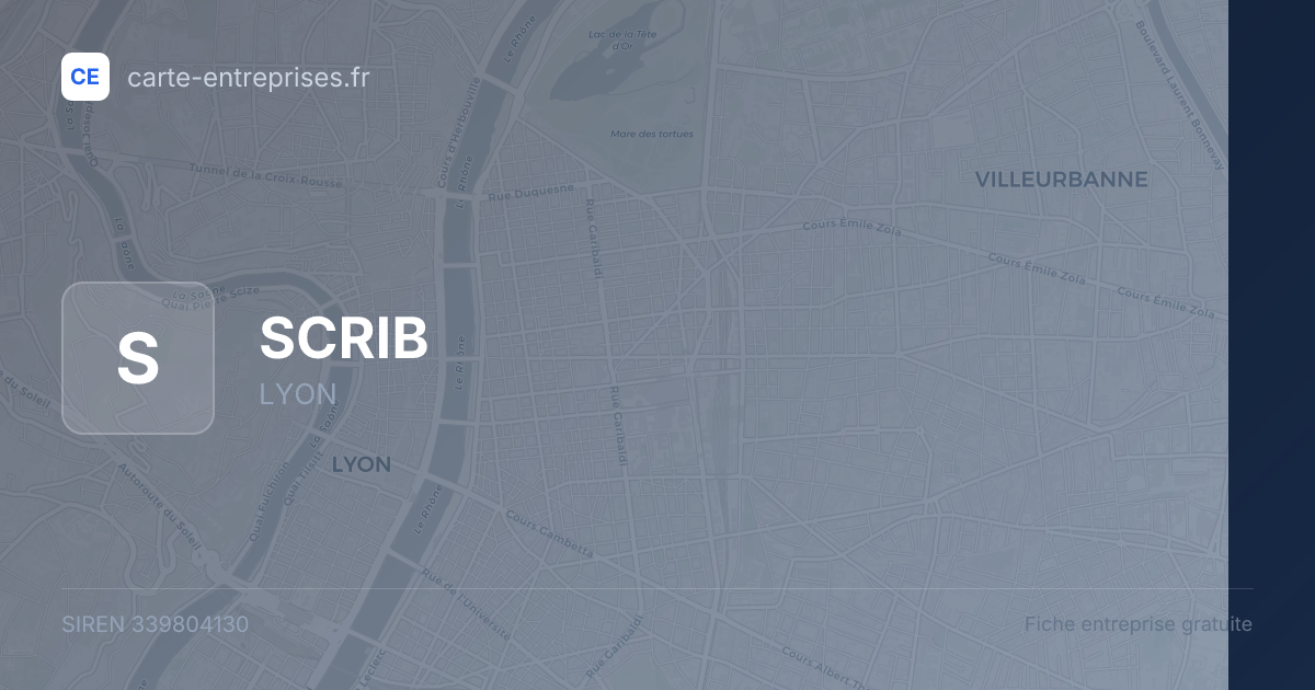 SCRIB — 339804130 — fiche entreprise