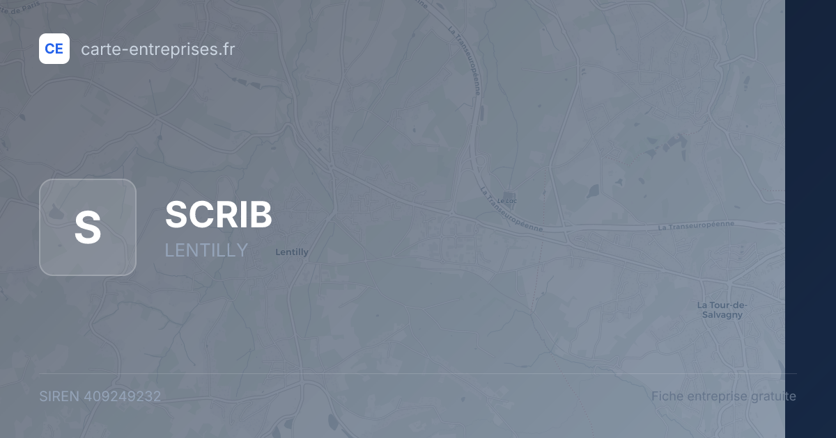 SCRIB — 409249232 — fiche entreprise