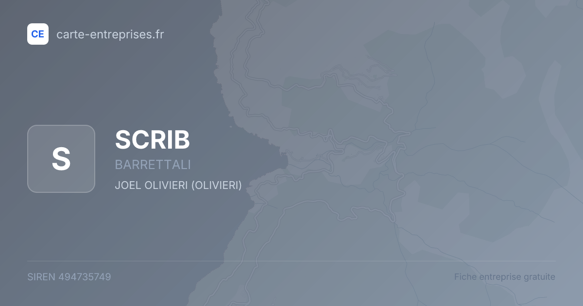 SCRIB — 494735749 — fiche entreprise