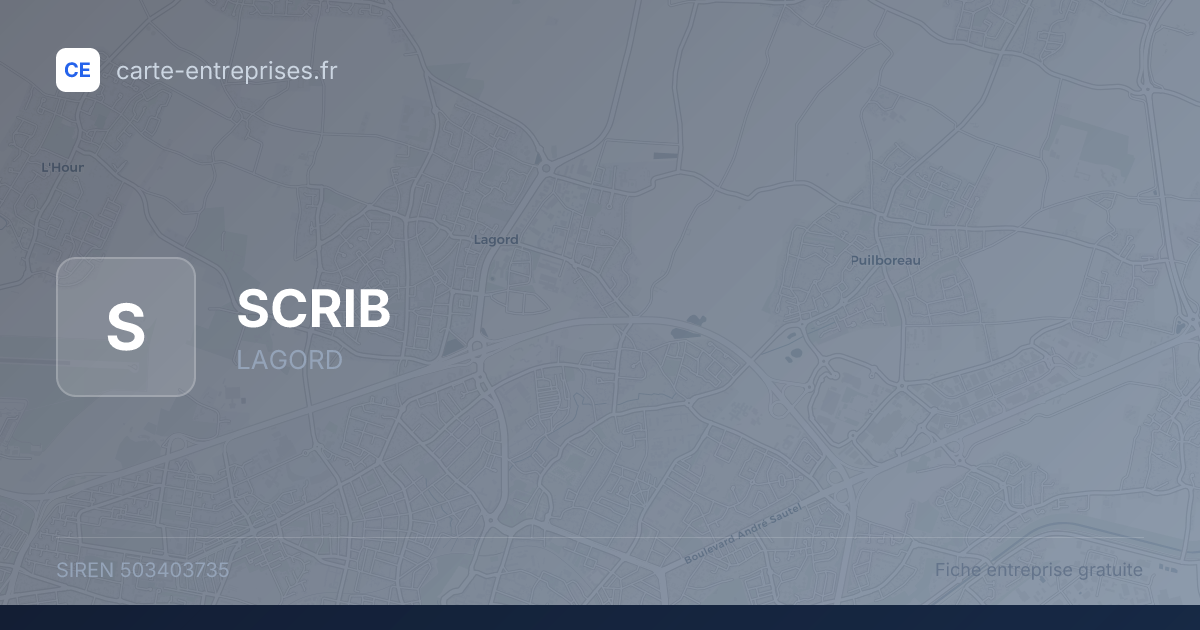 SCRIB — 503403735 — fiche entreprise
