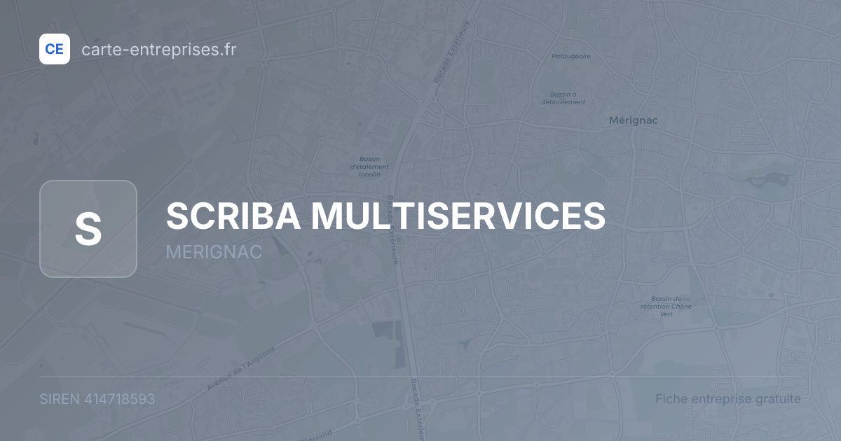 SCRIBA MULTISERVICES — 414718593 — fiche entreprise