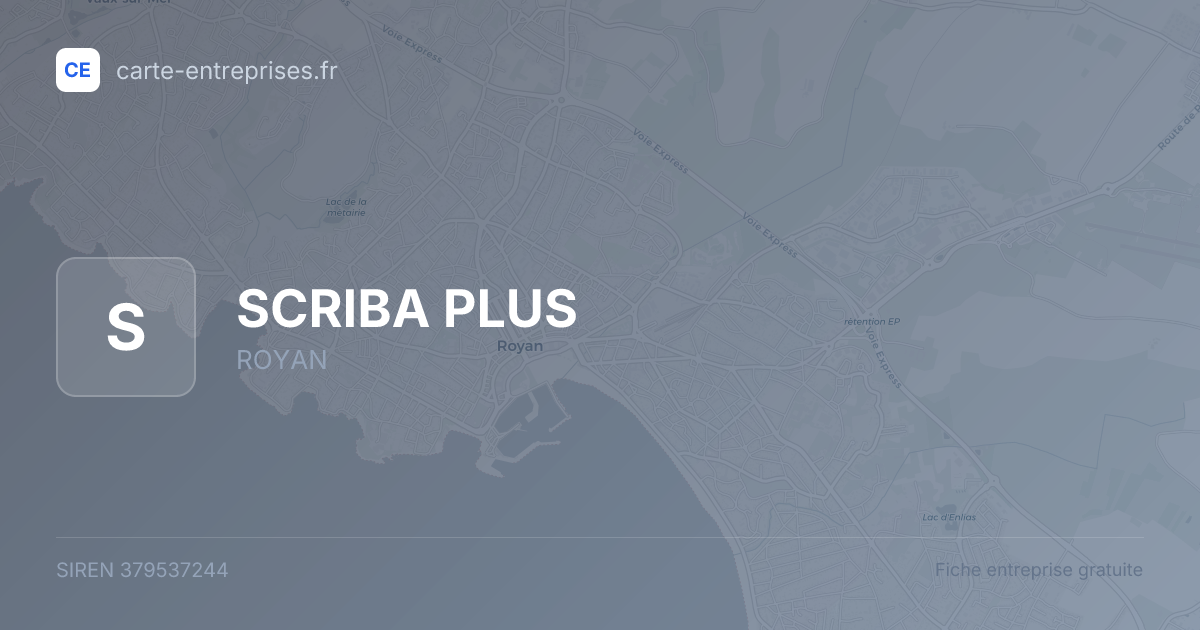 SCRIBA PLUS — 379537244 — fiche entreprise