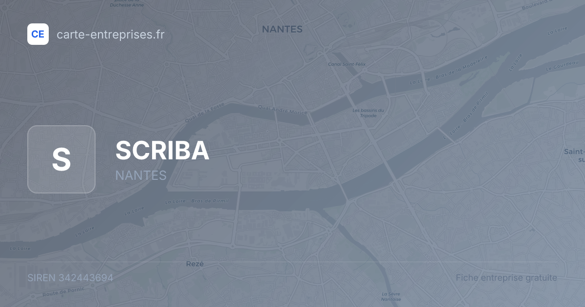 SCRIBA — 342443694 — fiche entreprise
