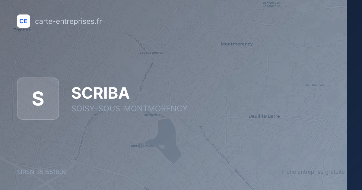 SCRIBA — 351551809 — fiche entreprise