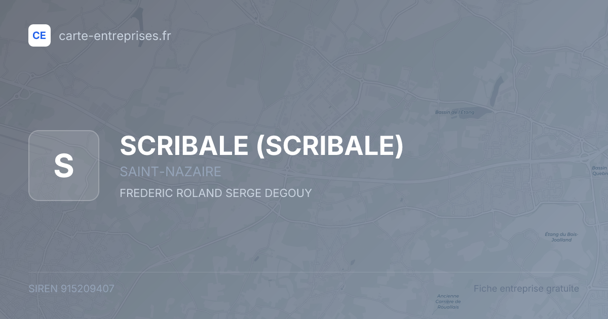 SCRIBALE — 915209407 — fiche entreprise
