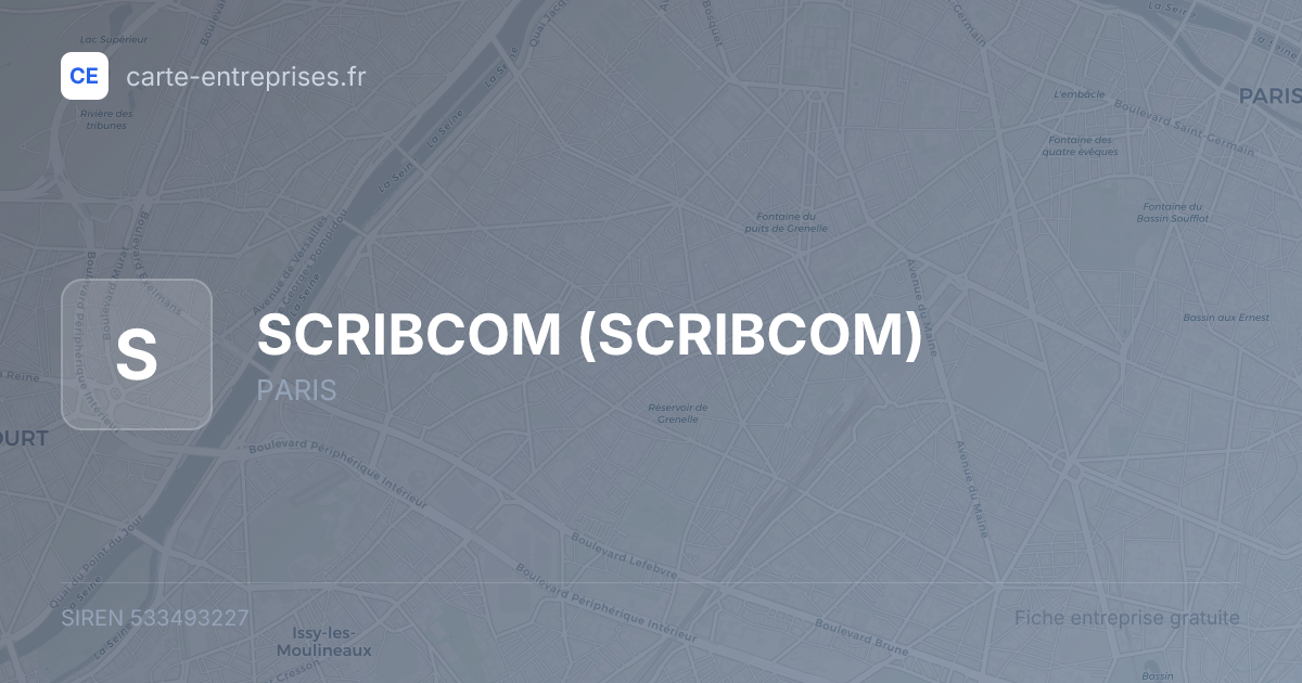SCRIBCOM — 533493227 — fiche entreprise