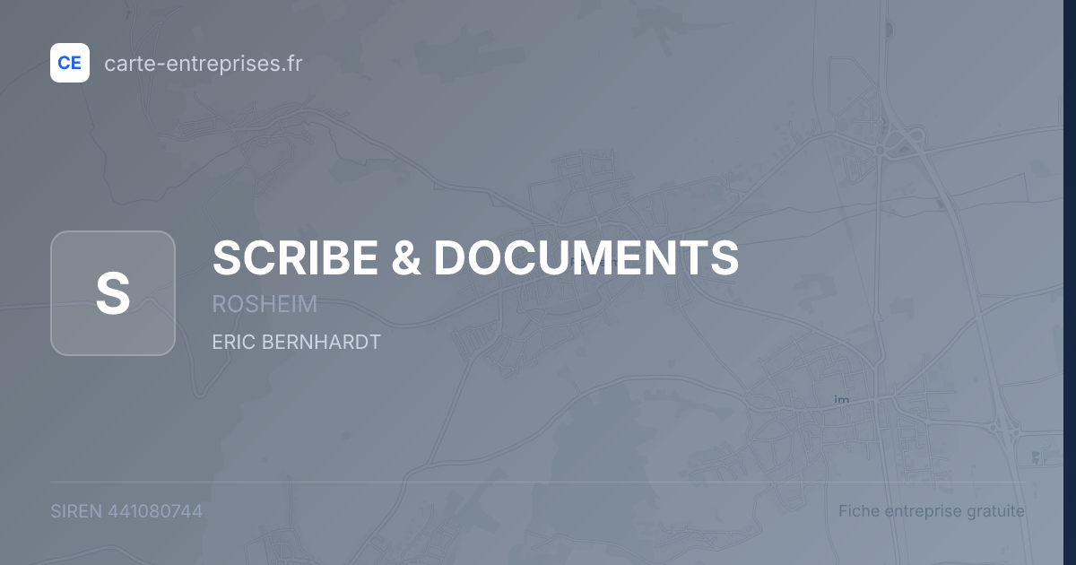 SCRIBE & DOCUMENTS — 441080744 — fiche entreprise