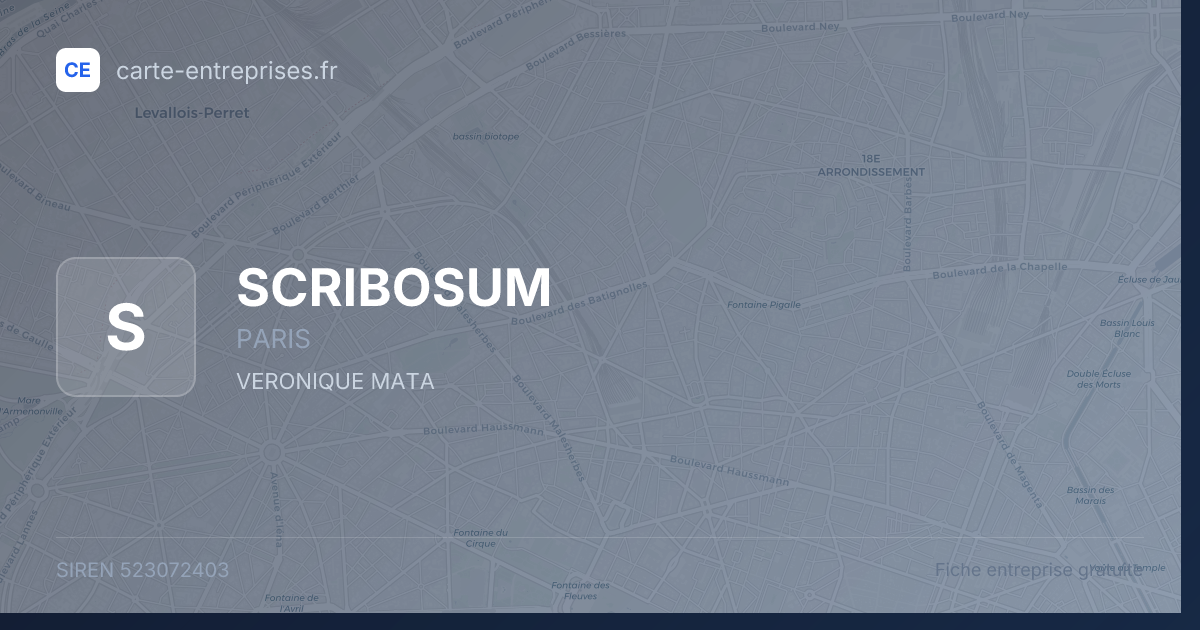 SCRIBOSUM — 523072403 — fiche entreprise